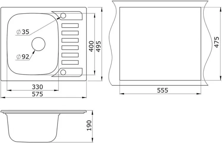Кухонная мойка ГРАНУЛА 5801 Антик / GRANULA_1