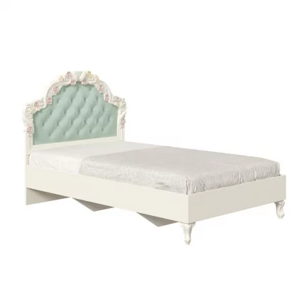Кровать полутороспальная 1200 Луиза ЛД 665.095.000 Алебастр Мятный_0