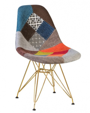 Стул обеденный ДОБРИН ДСР (ножки золотые, цвет мозайка) 4 шт / DOBRIN DSR_1