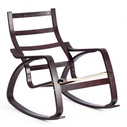 Кресло-качалка mod. AX3005 mod. AX3005 дерево береза, ткань: полиэстер/хлопок, 61х94,5х104 см, дерево: венге #9, ткань бежевая 1501-4_5