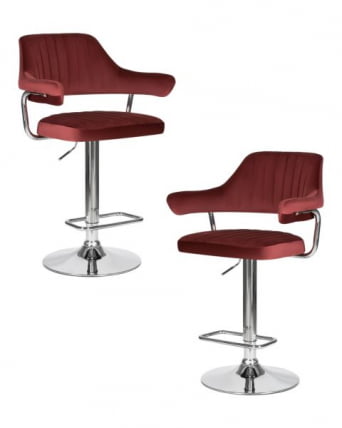 Стул барный DOBRIN CHARLY (винный велюр (MJ9-35)) 2 шт_0