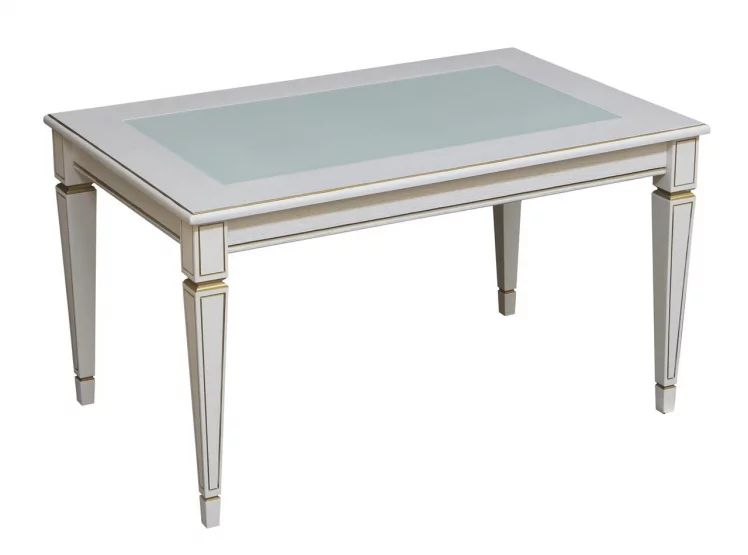 Стол журнальный Васко В 81С белый ясень/золото_0