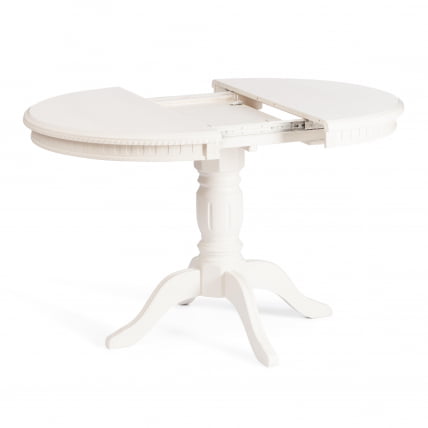 Стол STEFANO круглый бук, мдф, D90+30x77см, Ivory white_3