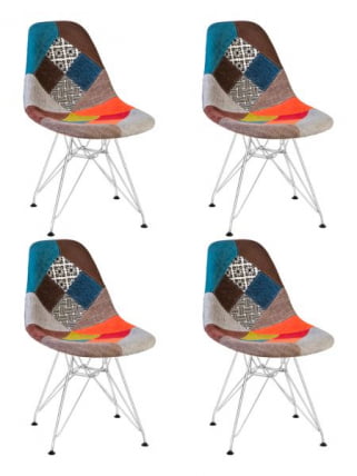 Стул обеденный ДОБРИН ДСР (ножки хром, цвет мозайка) 4 шт / DOBRIN DSR_0