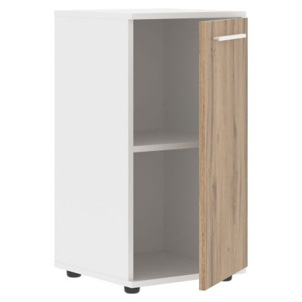 Шкаф колонка с глухой малой дверью EDIS ELCS 42.1 Дуб Денвер светлый Белый Белый_1