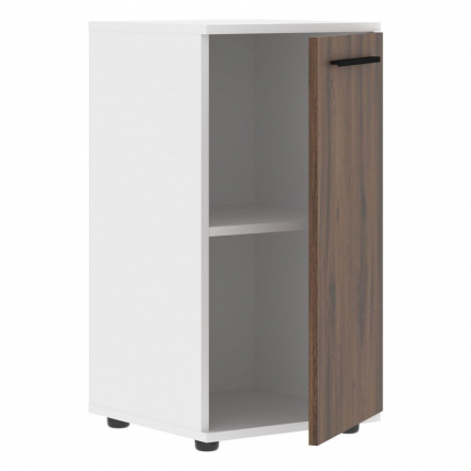 Шкаф колонка с глухой малой дверью EDIS ELCS 42.1 Дуб Денвер темный Черный Белый_1