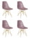 Стул обеденный DOBRIN DSR (ножки золотые, цвет сиреневый (P-04)) 4 шт_3636984