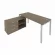 Рабочая станция на П-образном м/к с опорной тумбой левая Metal System Б.РС-СТС-2.4 Л Вяз/Серый_241568