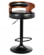 Стул барный DOBRIN FRED BLACK (коричневое дерево, черный) 2 шт_3637042