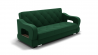 Диван Бруно-2 (ЗР) Цвет фасада: Зеленый; Тип: Прямой; Материал фасада: Металл/Велюр_800451