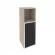Шкаф средний узкий левый ONIX O.SU-2.2R(L) black Дуб Аттик_243533
