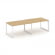 Стайл Проджект Стол переговорный SN-59O.SPRG-011.3 Тиквуд Светлый/Металл Белый 1960*980*750 _3813365