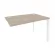 Стол-приставка на П-образном м/к к опорным элементам ONIX O.MP-SPR-2.8 Дуб Аттик/Белый_240929
