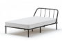 Кровать Мира с ортопедическими латами Материал фасада: Металл; Спальное место: 1400х2000 мм; Цвет: Серый_730322