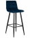 Стул барный DOBRIN NICOLE (черные матовые ножки, темно-синий велюр (108-95))_409251