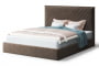 Кровать МИРА 2000*1400мм (без опор), велюр Бренди лайт 29 (коричневый), (б/основания, б/матраса)_885560