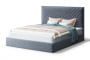 Кровать МИРА 2000*1400мм (без опор), велюр Бренди лайт 28 (серый), (б/основания, б/матраса)_885559