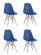 Стул Eames Style DSW синий 4 шт. комплект (разборный каркас)_2607577