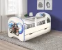 Кровать детская с фотопечатью с 1 ящиком 700*1400 Мотоцикл_201818