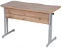 Парта двухместная эргономичный (рост 6) Ясень Шимо светлый/Металл Серый_3682464