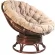 Кресло Папасан вращающийся 23/01B молочный шоколад_174064