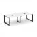 Стайл Проджект Стол переговорный SN-59O.SPRG-042 Белый/Металл Черный 2360*1180*750 _3809998