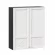 Шкаф кухонный 800 высокий Джулия ЛД 284.460.000.071 Черный Белый_258123