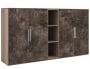 Шкаф средний 4 створки, с нишей B-TONE BTN36153242 Вяз Бетон темный_472909