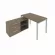 Рабочая станция на П-образном м/к с опорной тумбой левая Metal System Б.РС-СТС-2.2 Л Вяз/Серый_241462