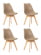Стул обеденный DOBRIN JERRY SOFT (ножки светлый бук, цвет сиденья бежевый (GR-03)) 4 шт_3636631