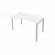 Стол письменный METAL SYSTEM Б.СА-2 Л Белый/Серый_237427