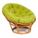 Кресло PAPASAN 23/01 W /с подушкой/ диаметр подушки 125 см, 115х101х104 см, Cognac (коньяк), флок Олива, 23_570739