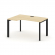 Стайл Проджект Стол рабочий эргономичный SN-59P.SPA-002(L) Акация Лорка/Металл Черный/Черный Заглушк _3862764