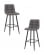 Стул барный DOBRIN NICOLE (черные матовые ножки, серая антрацитовая винтажная экокожа (RU-08)) 2 шт_3636893