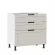 Тумба кухонная 800 с 3 ящиками (4) Джамис ЛД 296.160.000.095 Белый Кашмир_255047