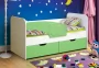 Кровать детская Винни-Пух 800*1700 Белый/Зеленый матовый_201561