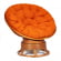 Кресло-качалка PAPASAN/ПАПАСАН w 23/01 B /с подушкой/ 115х78х104 см, Cognac (коньяк), ткань Оранжевый, С 23_570751