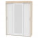 Шкаф-купе T-3-198х145х60-M(ДСС-Белый-3)_348800