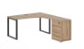 Стол эргономичный с тумбой правый EDIS EQCET 1518 R Дуб Денвер светлый Мокко_3635391