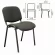 Стул для посетителей ИЗО ткань Черный В-14/С-11_175095