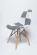Стул кухонный Eames SC-005 черно-белый пэчворк_185581
